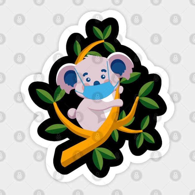 Koala Baby Mask Bear Quarantine Gift Cute Australian Baby Sticker by Productcy